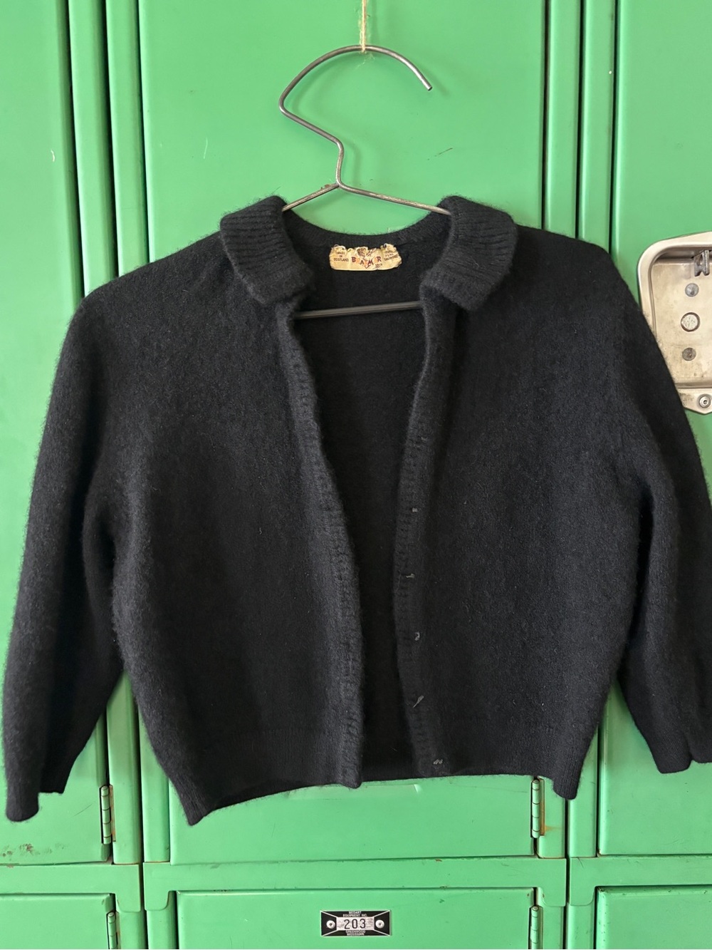 Vintage Black Cashmere Cardigan